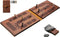 Jeereal Travel Cribbage Board Game Leather & Solid Bambo-Wood Pocket Sized Tiny Card
