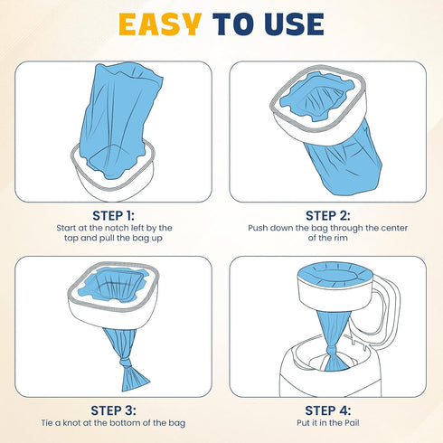 Bags,7-Layer 810 Pack 4 Diaper Pail Refill Odor Prevention Technology,Thickened Design - Hold up to Newborn-Sized