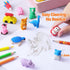 100 Pack Animal Erasers, 3D Puzzle Pencil Erasers for Kids, Bulk Treasure Box Toy for Classroom