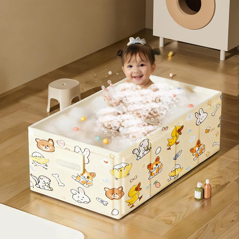 Generic Foldable Bathtub, Portable Leakproof Bath Tub, Stable Kids Travel Bath, Indoor Outdoor Bathtub for Girls