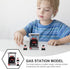 VICASKY Miniature Gas Station Model Toy for Doll House, 1pcs Simulation Decor for Kids
