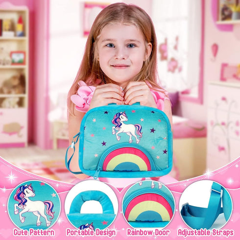 18 5 Set, 2 3 4 5 6 7 8 KMUYSL Toys for Months+ Year Old Girls, Plush Stuffed Animal with Unicorn Babies in Plush Bag