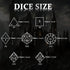 D&D Dice, Dungeons and Dragons HNCCESG Metal Dice Set for RPG MTG Table Games (Dragon Silver Bloodstained)