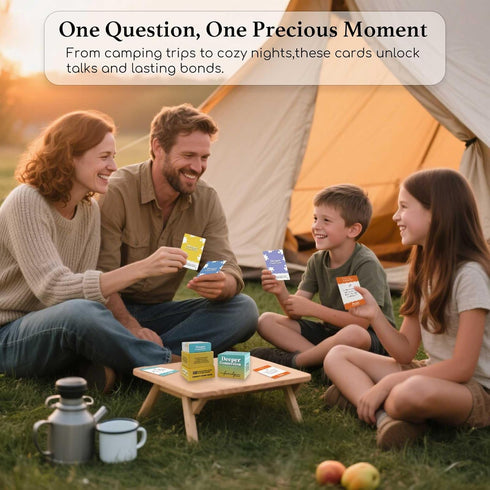 160 Conversation Cards, Family Edition, Meaningful Talk for Family Dinners, Perfect for Families, Adults, Teens, Kids