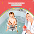 6-12 BEBECAN Non-Slip Baby Bath Seats Months, Toddler Bathtub Chair with Washable Cusion, Cap Brush & Shower Mug