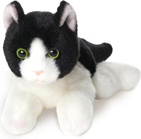 Bearington Lil Domino Tuxedo Cat Plush - 8" Realistic Black and White
