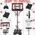 Kids Basketball Hoop, Adjustable Height Basketball Toy with Stand, Toddler Basketball Gifts for Boys Age 3-8, Indoor