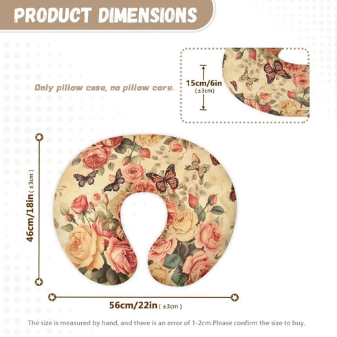 Kathyboom Butterfly Rose Nursing Pillow Cover for Maternity Mom, Stretchy Breathable Breastfeeding Bottle Feeding