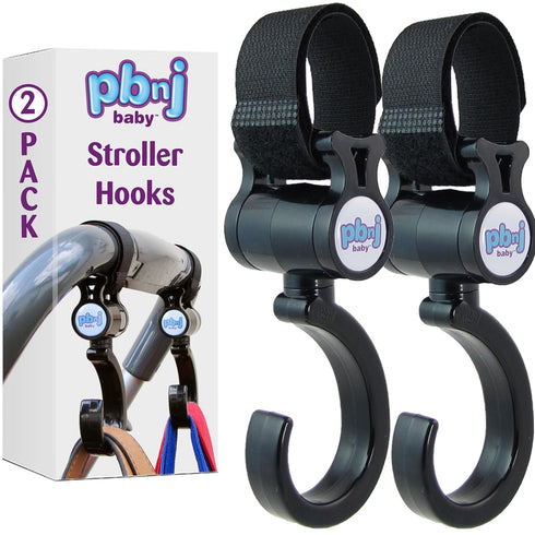 Stroller Hooks 2 Pack, Organizer Clip for Travel Purse, Shopping, Diaper Bags