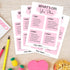 Birthday Party Game - What's On Your Phone, Set of 20 Cards for Girl Birthday Activity Supplies and Decorations
