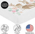 Sweet Jojo Designs Fitted Baby Crib Sheets (Woodland Deer Floral) for Girls, Infant Nursery, Toddler Room - Standard