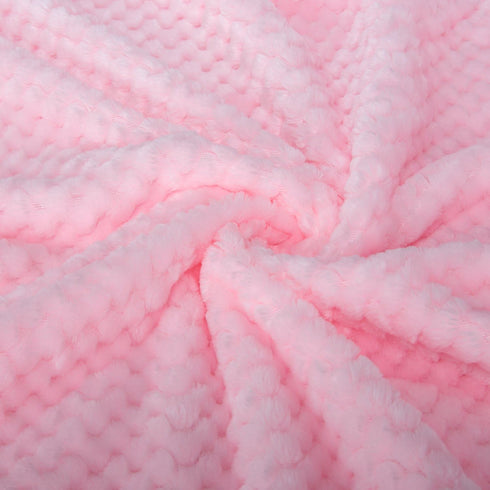 Fuzzy Blanket for Baby - Soft Warm Cozy Coral Fleece Toddler Receiving Blanket for Crib, Stroller (28Wx40L)