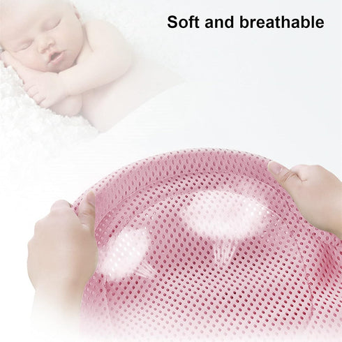 Adjustable Baby Bath Tube Support Mesh Net, Soft Breathable Shower Pad, Anti-Slip Bathtub Seat for 0-18 Months