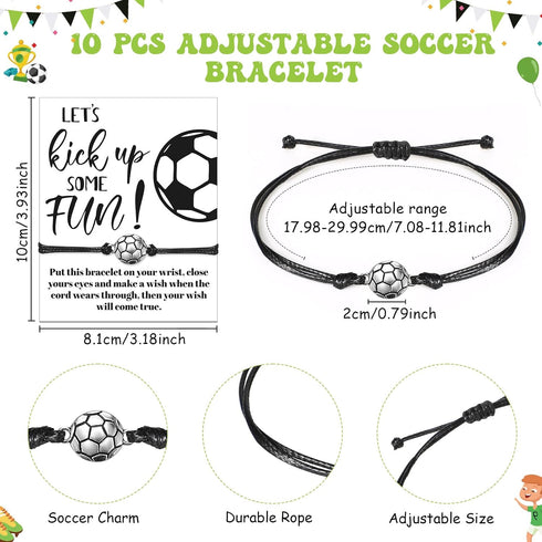 50 Pcs Soccer Team Gifts Set Includes Drawstring Bags, Bracelets, Keychains, and Stickers