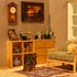 1:12 iLAND Miniature Dollhouse Accessories on Scale, Grandfather Wall Clock and Record Player, elf Accessories