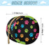 PYBUG Paw Print Round Pacifier Storage Case, Polyester & TPU Lined with Hook Buckle, Pacifier Container Box for Baby