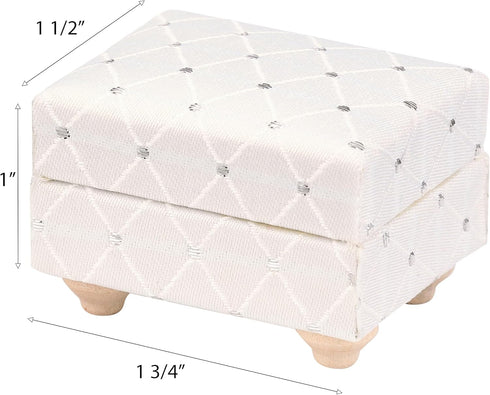 Dollhouse Sofa Chair with Ottoman, White Miniature Living Room Furniture Armchair for 6 inch Dolls, 1/12 Scale