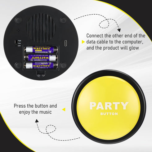 Dance Party Button with Music Sound, Desk Toys for Office Adults, Classroom Buzzers Novelty Fun Gag Gift