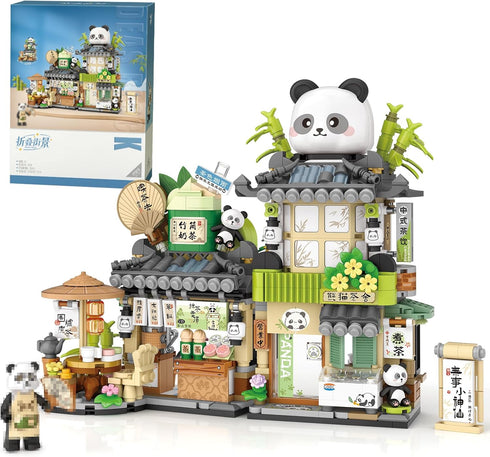 MEIEST Mini City Shop Street View Building Blocks Model Set,Simulation Animals Architecture Collection