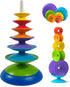 Rainbow Spinning Wheel Toy, Kids Stackable Spinning Toy for Babies and Toddlers, Interactive Learning Toys