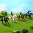 Toddmomy Riding Horse Figurine 4Pcs Action Figure, Western Figurines Toys, Plastic Horse with Rider