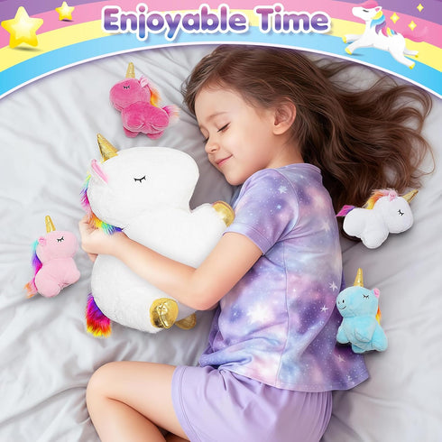 0 1 2 3 4 5 6 7 8+ Set, Mommy 4 Tummy, KIZZYEA Toys for Girls Ages Years, Unicorn Plush Toys Soft Unicorn Stuffed