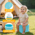 Portable Potty for Toddler Travel, Reusable Foldable Potty Training Toilet with Travel Bag and Liners, On the Go Potty