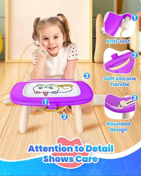 1-3, 1 2 3 Seimome Doodle Board for Toddler Toys Age Magnetic Writing Board, Preschool Learning and Educational Toys