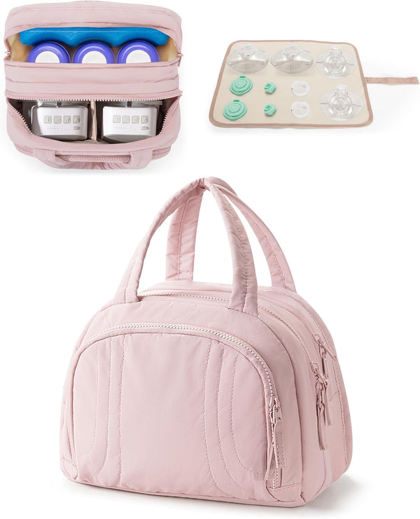 Wearable Breast Pump Bag Compatible with Momcozy and Eufy, Portable Pumping Bag