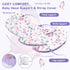Pack Set Pea Pod of Baby Car Seat Head Support and Nursing Pillow Cover with Beautiful Buitterfly Patterns