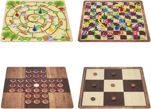 365 6+, 1-8 Games - Traditional Strategy Board & Card Games, Tin Storage Container, Game for Each Day of Year, Family