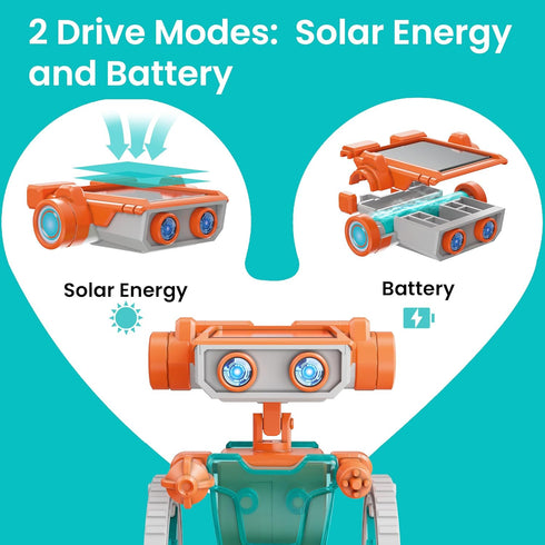 Sillbird 8-14, 15-in-1 Set, 212 Solar Robot Building Kit STEM Gift for Boys Aged DIY Science Educational Robotic Solar
