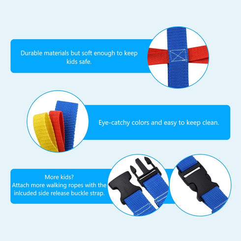 Children Safety Walking Rope with 12 Handles for Daycare, Preschool, and Outdoor Activities - Adjustable & Safe