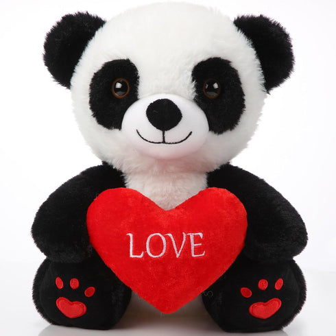 10 Inch Graduation Gifts Plush Panda, Soft Stuffed Animal with Love Heart, Cute Gift for Boys and Girls