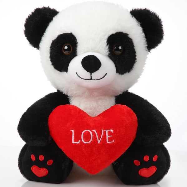 10 Inch Graduation Gifts Plush Panda, Soft Stuffed Animal with Love Heart, Cute Gift for Boys and Girls