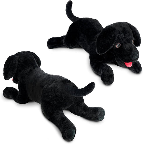 LotFancy Dog Stuffed Animal - 21 Inch Black Lab Plush Dog, Realistic Stuffed Puppy Plush Toy for Kids