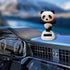 Black White Panda Dancing Doll - Solar Swing Panda Ornament, Solar Powered Decor, Swinging Panda for Home and Office