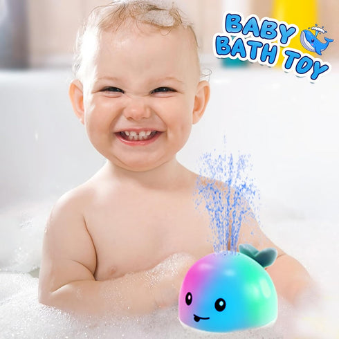 ZHENDUO Rechargeable Light Up Baby Bath Toys, Sprinkler Bathtub Toy for Toddlers, Pool Bathroom Toy