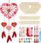 Fennoral 6 Pack Heart Dream Catcher Craft Kit for Kids Paint You