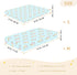 Jynexis 52x28 Ice Cream Star Blue Print Baby Crib Sheets, Cotton Fitted Crib Sheet, Soft Breathable, Fits Standard