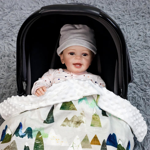 30 40 Inch TANOFAR Baby Blankets, Adventure Mountains Fleece Toddler Blanket for Boys Girls, Dotted Backing, Double