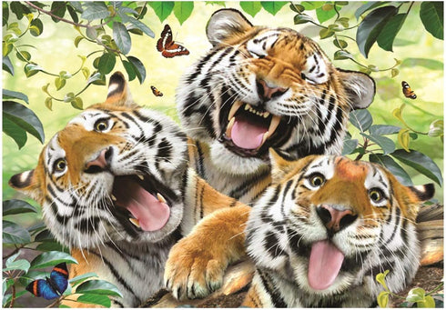 Anatolian Puzzle - Tiger Selfie - 260 Piece Jigsaw Puzzle #3332, Multicolor
