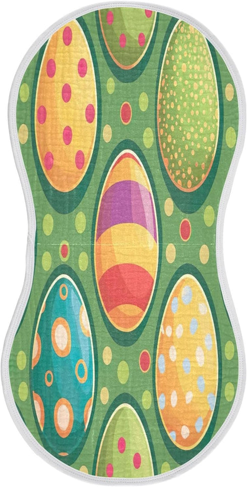 YETTASBIN Easter Egg Muslin Baby Burp Cloth, Super Soft Absorbent Cotton Burp Rag