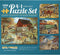 Bits and Pieces 4-in-1 1000 Piece Jigsaw Puzzles for Adults, Multipack of Four, Country Pond Harvest Café