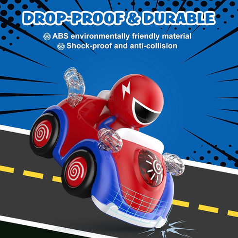 3-7 NQD Remote Control Car for Toddlers, RC Cars with Music and Lights, ABS Material RC Cartoon Race Car Toys for Kids