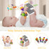 JWEX Baby Shower Gifts - Baby Gift Basket Baby Wrist Rattle Socks Portable Diaper Changing Pad Baby Essentials - Gender