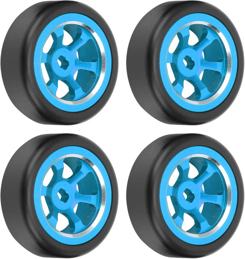 VGEBY 4pcs RC Drift Tire, RC Wheel Rim Tire Modification Parts for Wltoys K969 K989 P929 1/28 RC Mini Z Wheels