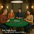 58 64 Inch Felt Card Game Table Cover for Playing Cards Poker, Mahjong, Domino, Bridge and Board Game, Elastic Fitted