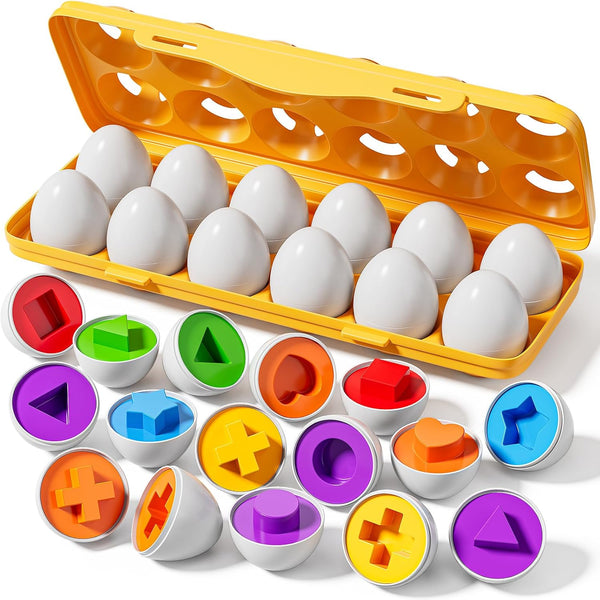 JUKUDAHU Matched Eggs Toddler Toys 1 2 3 4 Year Old -