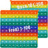 Double Side 1 100 200 Pop It, Chart Pop It, Square Popper for Elementary, Fidget Sensory Toy for Kids 3-5